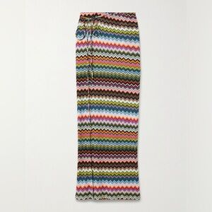 Missoni Mare Striped Metallic Crochet-Knit Maxi Wrap Skirt